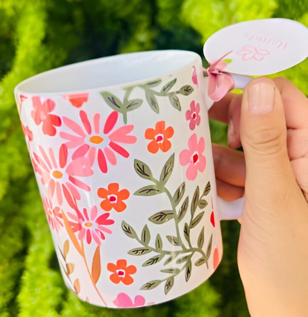 Taza mini flores