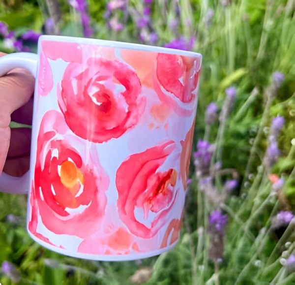 Taza rosas